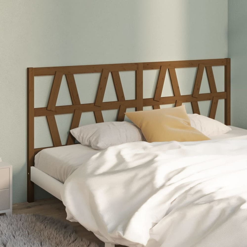 Vidaxl Čelo postele, medovo hnedé, 206x4x100 cm, borovicové drevo